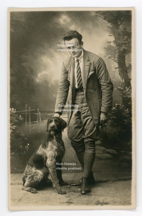 Josip Del Fabbro s lovačkim psom